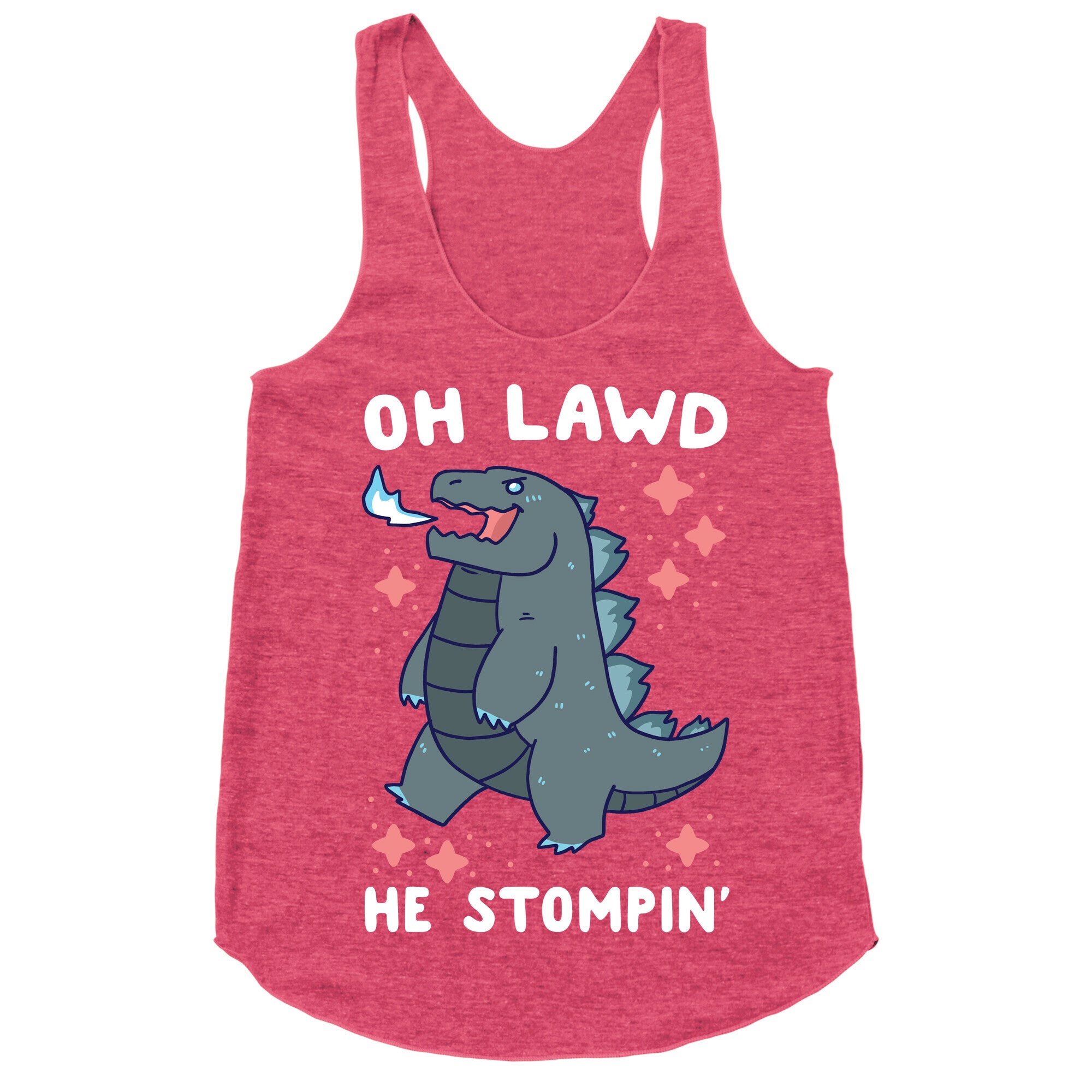 Oh Lawd, He Stompin' Racerback Tank